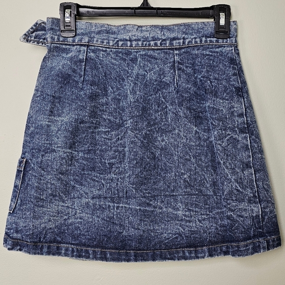THE PEOPLE Vs. Women's Denim Wrap Mini Skirt with Pockets, Vintage Blue, XS NWOT - Picture 6 of 15